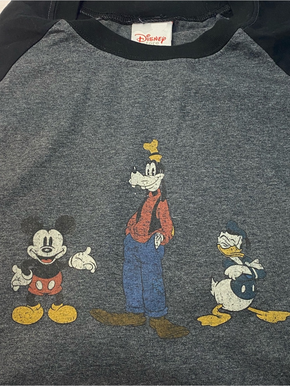 MICKEY MOUSE Donald Duck & GOOFY Walt Disney Long Sleeve shirt large RARE